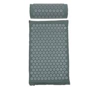 ifundom Ensemble de 2 Tapis D'acupression Gris avec Coussin de Massage Shiatsu, Tapis de Yoga Relaxant Antidérapant pour Exercices de Bien-être, Stimulation des Points D'acupuncture