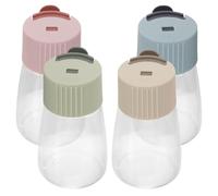 ifundom Ensemble de 4 Flacons à Épices en Verre Cuisine Contrôle Quantitatif, Contenants pour Sel et Poivre Pratiques Rangement Ordonné Cuisine