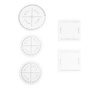 ifundom Ensemble de 5 Disques de Tressage Artisanaux Ronds et Carrés, Outils de Tissage DIY pour Bracelets, Adapté Fils 8-30, Planches à Tricoter Corde, Accessoires Macramé