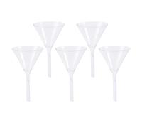 ifundom Ensemble de 5 Entonnoirs Triangulaires en Verre Blanc Réutilisables, Faciles à Transporter et Utiliser pour Expériences de Chimie Analytique et Laboratoire