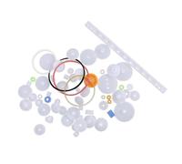 ifundom Ensemble de 60 Pièces D'engrenages en Plastique Blanc pour Modèle Mécanique DIY, Accessoires Stables et Performants pour Voiture Robot