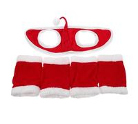 ifundom Ensemble de Déguisement Cheval pour Noël Chapeau Lutin et 4 Guêtres Décoratives Taille Unique Tissu Doux Confortable Accessoires Festifs pour Fête et Défilé de Fin d'Année