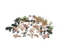 ifundom Ensemble de Jeu Maquettes Militaires pour Garçon et Filles 60 Pièces, Figurines Soldats Miniatures, Modèles Avions et Voitures de Guerre, Militaire Garçon Fille, Jeu D'imitation