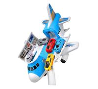 ifundom Ensemble de Jouets Avion Cargo de Transport et Voitures pour Garçon et Filles, Éducatif à Assembler, Avion et 4 Véhicules, Jouets D'extérieur pour Bébés, Développement Motricité