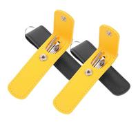 ifundom Ensemble D'outils de Nettoyage des Oreilles pour Massage et Retrait du Cérumen 4 Sets en Acier Inoxydable et Pu Kit Portable pour Soins Auriculaires à Domicile