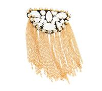 ifundom Épaulettes Créatives en Alliage Or Cristaux Acrylique, Épingle Originale et Élégante pour Vêtements et Valises, Solide et Ne Se Décolore Pas