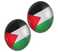 ifundom Épingle Drapeau de Palestine en Cuivre, Lot de 2 Pièces, Accessoire Décoratif Unique pour Vêtement ou Paquet, Design Élégant et Polyvalent