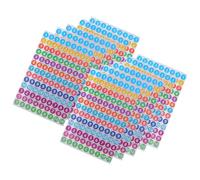 ifundom Étiquettes Autocollantes Rondes Numérotées 20 MM Papier Couché Couleur Lot de 50 Feuilles Adhésives pour Inventaire Classement et Bureau Étiquettes Numérotées Multi-Usages