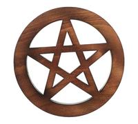 ifundom Étoile Pentagramme en Bois Rétro, Décoration Murale Artistique pour | Décor Léger Brun, Usage Polyvalent, pour Bureaux et Ambiance Métaphysique