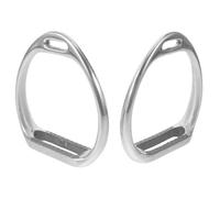 ifundom Étriers de Selle Anglaise en Aluminium Argenté, Paire D’étriers de Support D’escalade Antidérapants, Fixation Rapide pour Équipement Équestre Professionnel