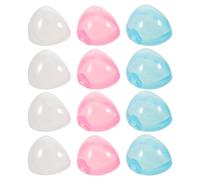 ifundom Étui à Sucette Portable en PP Transparent avec Couvercle 12 Pièces Protection Anti-Poussière et pour Voyage et Rangement Bébé en Rose Bleu et Transparent
