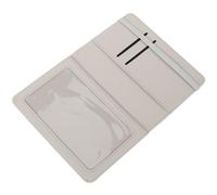 ifundom Étui Porte-Passeport en Cuir PU Sublimé, Porte-Document de Voyage Pratique, Protection Légère pour Femmes, Pochette Blanche et Grise, Format Standard pour Passeport, Indispensable Voyage