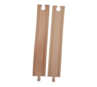 ifundom Extension de Voie Ferrée en Bois 2pcs pour Train Jouet Garçon et Filles, Facile à Assembler, sans Bavures, Accessoires pour DIY et Modélisme Ferroviaire