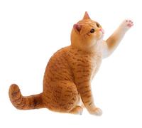 ifundom Figurine British Shorthair Chat Miniature Décoratif Orange, Modèle Animal Réaliste en Résine, Ornement Bureau pour Collectionneurs et Amateurs D’Animaux, Éducatif Décor pour Chats