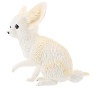 ifundom Figurine de Renard du Désert Réaliste en Plastique Blanc, Petite Statue Décorative Légère pour Bureau, Maison et Jardin Miniature, Modèle Animal Sauvage, Animal Décoratif