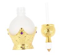 ifundom Flacon Compte-Gouttes de Parfum Style Arabe Or Vintage en Verre 15ml pour Collection d'art en Verre et Salle de Bain