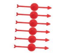 ifundom Flèches de Jeu en Plastique Rouge 6 Pièces 100-1 Mm, Pointeurs Rotatifs pour Jeux de Société DIY, Accessoires Éducatifs pour Activités Ludiques et Pédagogiques