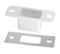 ifundom Gâche de Renfort de Porte D'entrée en Acier Inoxydable Argenté Plaque Double pour Porte en Bois Usage Solide et Performance Fiable