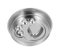 ifundom Gamelle Anti-Glouton pour Animaux en Acier Inoxydable Base Antidérapante, Bol à Alimentation Lente Métal pour Chiens et Chiots, Plaque de Léchage Ludique, Alimentation Saine et