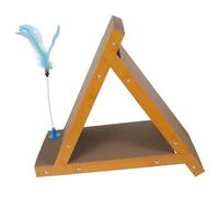 ifundom Grattoir pour Chat Triangulaire Plumer Planche à Gratter Réutilisable et Résistante pour Intérieur Accessoire Pratique et Décoratif