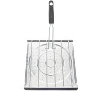 ifundom Grille- en Acier Inoxydable Pliable Grille Intégrée et Plateau de Cuisson, pour Randonnée et Barbecue, Poisson, Viande