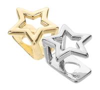 ifundom Grills Dents Étoiles 2pcs en Cuivre Léger Accessoire Hip-hop pour Cosplay et Soirées Nocturnes Prévention Mauvaise Haleine Mode