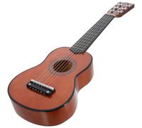 ifundom Guitare en Bois 21 Pouces pour Garçon et Filles Débutants, Instrument de Musique Éducatif, Guitare D’entraînement Marron, Musical Pédagogique pour Éveil et Apprentissage