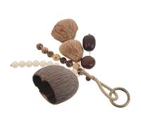 ifundom Hochet Africain en Coquille Naturelle Clochette à Main Artisanale pour Musicothérapie et Yoga Instrument de Percussion Apaisant Accessoire de Contemplation et Relaxation Son