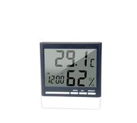 ifundom Horloge Numérique Blanche Thermomètre et Hygromètre Intérieur, Affichage Lcd Large, Fonction Celsius ou Fahrenheit, Alimentée par 1 Pile Aaa Incluse