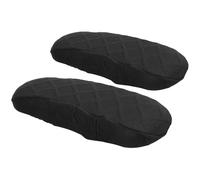 ifundom Housse D’Accoudoir pour Chaise de Bureau en Tissu Extensible Noir Jacquard 32X8 CM Lot de 2 Protections Élastiques Anti-Poussière Manchons Confortables Adaptés au Bureau et