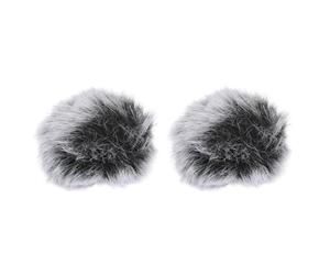 ifundom Housse de Microphone Anti-bruit 2 Pièces en Peluche Synthétique Coupe-vent Clip, Protection L'humidité Saleté pour Usage en Extérieur