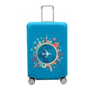 ifundom Housse de Valise à roulettes Protège-Bagages Élastique en Polyester et Spandex, 22-24 Pouces, Anti-poussière, Accès Facile, pour Voyageur, Protection Bagages en Déplacement