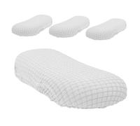 ifundom Housses D’Accoudoirs Élastiques en Polyester pour Chaise de Bureau et Gaming Lot de 4 Pièces Semi-Couvrantes Gris Clair Protection Antidérapante et Lavable Dimensions 24 X 9