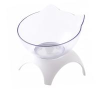 ifundom Inclinée pour Chat Forme de Chat avec Support Protection du Cou Réducteur de Vomissements Pc Alimentaire Facile à Nettoyer Simple Bol Rack