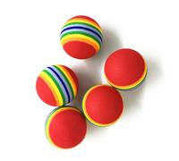 ifundom Interactif pour Animaux de Compagnie 6pcs Balle Éponge Eva 3,5 Cm à Mâcher Amusant pour Chiot pour Jeux en Extérieur