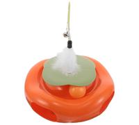 ifundom Interactif pour Chats d'Intérieur avec Circuit Rotatif et Plumeau Tournant Puzzle Stimulant L'Activité Cognitive Distributeur de Friandises Intégré Matériel Solide et