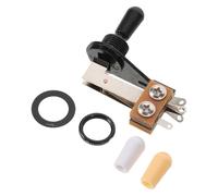 ifundom Interrupteur Sélecteur Positions pour Guitare Électrique Levier avec Bouton Plastique Noir Commutateur Stable et Précis pour Micros Accessoire de Remplacement Polyvalent