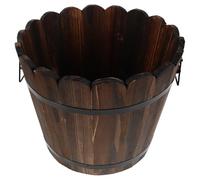 ifundom Jardinière Bois Massif pour Plantes Extérieur Seau Rustique Polyvalent pour Fleurs et Légumes Pot de Culture Léger et Drainant pour Jardin Intérieur et Extérieur