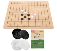 ifundom Jeu de Go Portable Pliable Plateau en Cuir 1 Set Complet de Pions Noirs et Blancs Imitation Jade Léger et Résistant Kit D’Entraînement pour Garçon et Filles et Débutants Jeux