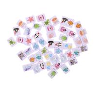 ifundom Jeu de Mahjong pour 2 Joueurs 48 Tuiles Thème Animaux Marins Portable et Pratique Accessoire pour Fête de Noël et Réunions en Famille Motif Blocs Mahjong Décor Océan Présent