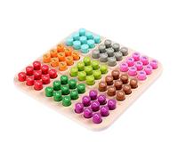ifundom Jeu de Société Sudoku en Bois Coloré Petit Format Portable Éducatif pour Garçon et Filles Jeu D’Apprentissage Arithmétique et Concentration Fournitures Ludiques et