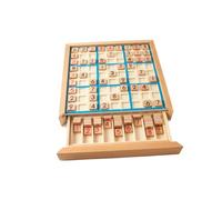 ifundom Jeu de Sudoku en Bois 9X9 Tiroir Coulissant Plateau Numérique pour Garçon et Filles et Adultes Jeu Éducatif de Logique et Raisonnement Puzzle de Table Couleur Couleur Aléatoire