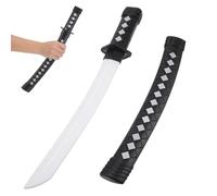 ifundom Jouet Épée Cosplay Ninja en Plastique de Sécurité Noir Garçon et Filles Accessoire Déguisement Fête Halloween Réaliste et Décoratif