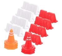 ifundom Jouet Panneaux de Signalisation Routière Garçon et Filles 40 Pièces Mini Modèles Abs Rouge Orange Blanc Éducatif Apprentissage Circulation Jeux D’intérieur et Extérieur