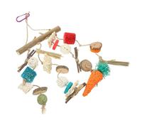 ifundom Jouet pour Chinchilla Ficelle Amusante pour Hamster Jouet à Mâcher Bois Corde Suspendue pour Petit Animal à Usure