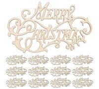 ifundom Joyeux Noël Découpes En Bois 20 Pièces Pièces De Lettres En Bois Inachevé Mots Tranches Embellissements Ornements Suspendus Pour Noël Bricolage Artisanat Étiquettes