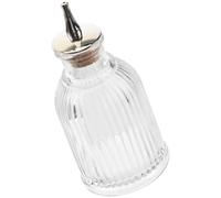 ifundom Json Data Bouteille Multifonction pour Bitters Joint Étanche et Bouchon Amovible, Flacon en Verre pour Bar et Usage Domestique, Bouteille à Cock