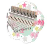 ifundom Kalimba Bois Portable Notes Mini Piano à Pouce Transparent Vert pour Débutants et Garçon Fille Instrument Musique Pratique