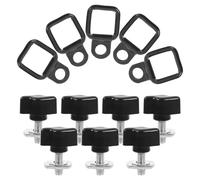 ifundom Kit 8 Ensembles de Crochets à Anneau de Traction pour Toit de Voiture, Compatibilité Étendue, Matériaux Abs et Fer, Fixation Rapide pour Coffre et Remorque