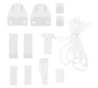 ifundom Kit Accessoires pour Stores Enrouleurs Chaînette Cylindrique Blanc en Pom Léger et Simple à Utiliser Fenêtres à Domicile